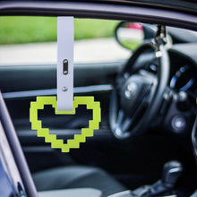 Load image into Gallery viewer, Brand New Minecraft Heart Yellow (Glows in the Dark) JDM TSURIKAWA Ring Subway Train Bus White Handle Strap Charm Drift