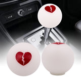 BRAND NEW JDM BROKEN HEART Gear Shifter White Ball Manual Gear Stick Shift Knob w/ Adapters