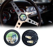 Load image into Gallery viewer, Brand New Universal Anime Hentai Car Horn Button Black Steering Wheel Center Cap