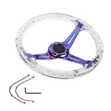 Load image into Gallery viewer, Brand New Universal 6-Hole 350mm Deep Dish Vip Clear Crystal Bubble Neo Spoke Steering Wheel