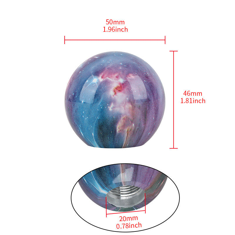 Brand New Universal Star Galaxy Ball Round Ball Manual Car Racing Gear Shift Knob Shifter M12 M10 M8