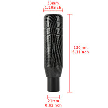 Load image into Gallery viewer, Brand New Universal JDM 13CM Aluminum Carbon Fiber Style Automatic Gear Stick Shift Knob Lever Shifter