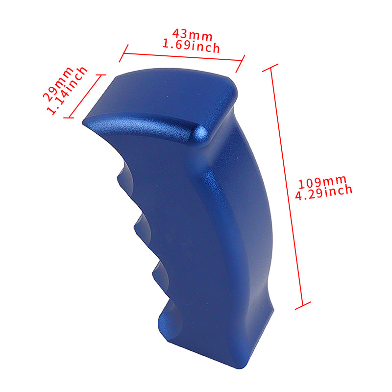 Brand New Universal Blue Aluminum Slotted Pistol Grip Handle Manual Gear Shift Knob Shifter M8 M10 M12