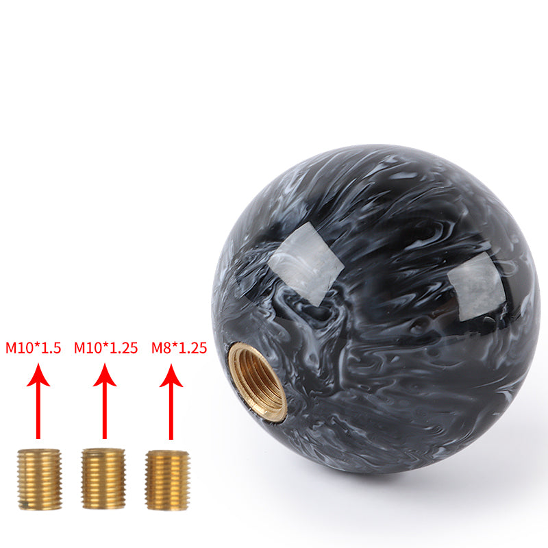 BRAND NEW UNIVERSAL JDM Pearl Round Starball Black/White Manual Gear Stick Shift Knob Lever Shifter M8 M10 M12