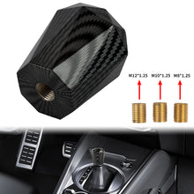 Load image into Gallery viewer, BRAND NEW JDM 60mm Universal Diamond Carbon Fiber Style Aluminum Manual Gear Stick Shift Knob Shifter M8 M10 M12