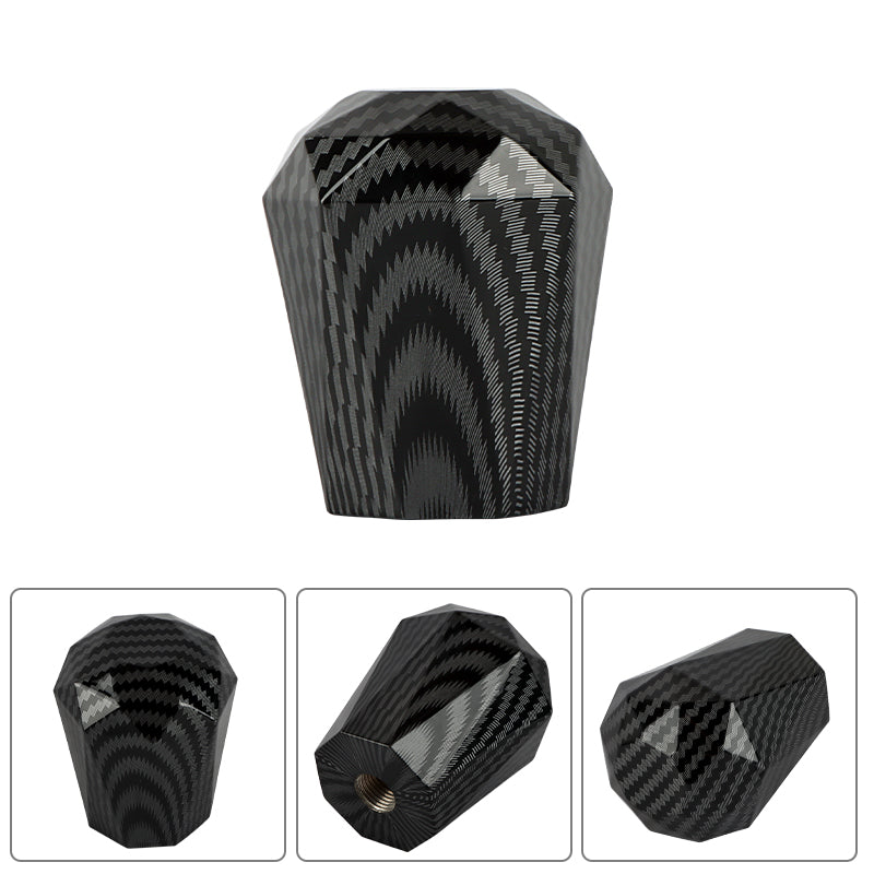 BRAND NEW JDM 60mm Universal Diamond Carbon Fiber Style Aluminum Manual Gear Stick Shift Knob Shifter M8 M10 M12