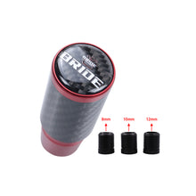 Load image into Gallery viewer, Brand New Universal Bride Red Real Carbon Fiber Racing Gear Stick Shift Knob For MT Manual M12 M10 M8