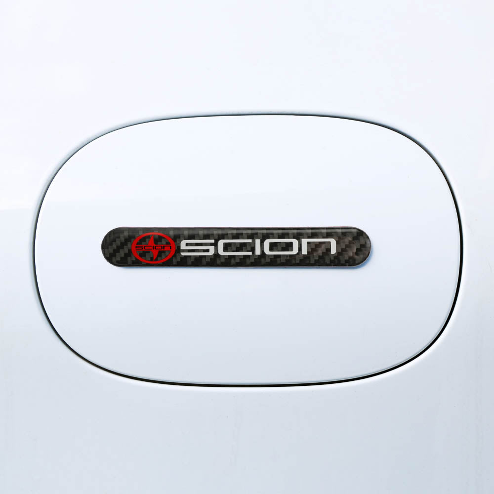 Brand New 8PCS Scion Real Carbon Fiber Black Car Trunk Side Fenders Door Badge Scratch Guard Sticker