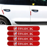 Brand New 4PCS Buick Real Carbon Fiber Red Car Trunk Side Fenders Door Badge Scratch Guard Sticker