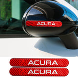 Brand New 2PCS Acura Real Carbon Fiber Red Car Trunk Side Fenders Door Badge Scratch Guard Sticker