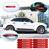 Brand New 8PCS Acura Real Carbon Fiber Red Car Trunk Side Fenders Door Badge Scratch Guard Sticker