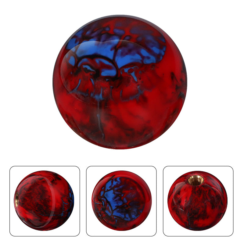 BRAND NEW UNIVERSAL JDM Pearl Round Starball Red/Blue Manual Gear Stick Shift Knob Lever Shifter M8 M10 M12