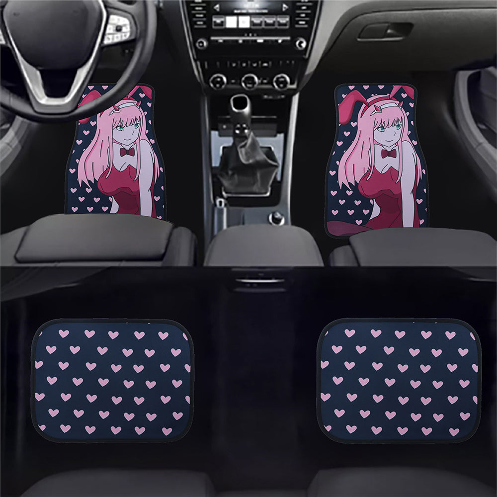 Brand New 4PCS UNIVERSAL ANIME GIRLS Racing Fabric Car Floor Mats Interior Carpets