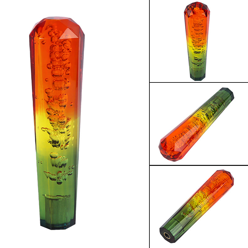 Brand New JDM Universal Diamond Crystal VIP Style Manual Shifter Shift Knob 200MM 3T Red /Yellow/Green