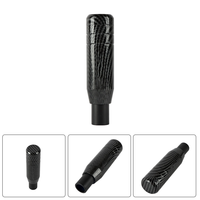 Brand New Universal JDM 13CM Aluminum Carbon Fiber Style Automatic Gear Stick Shift Knob Lever Shifter