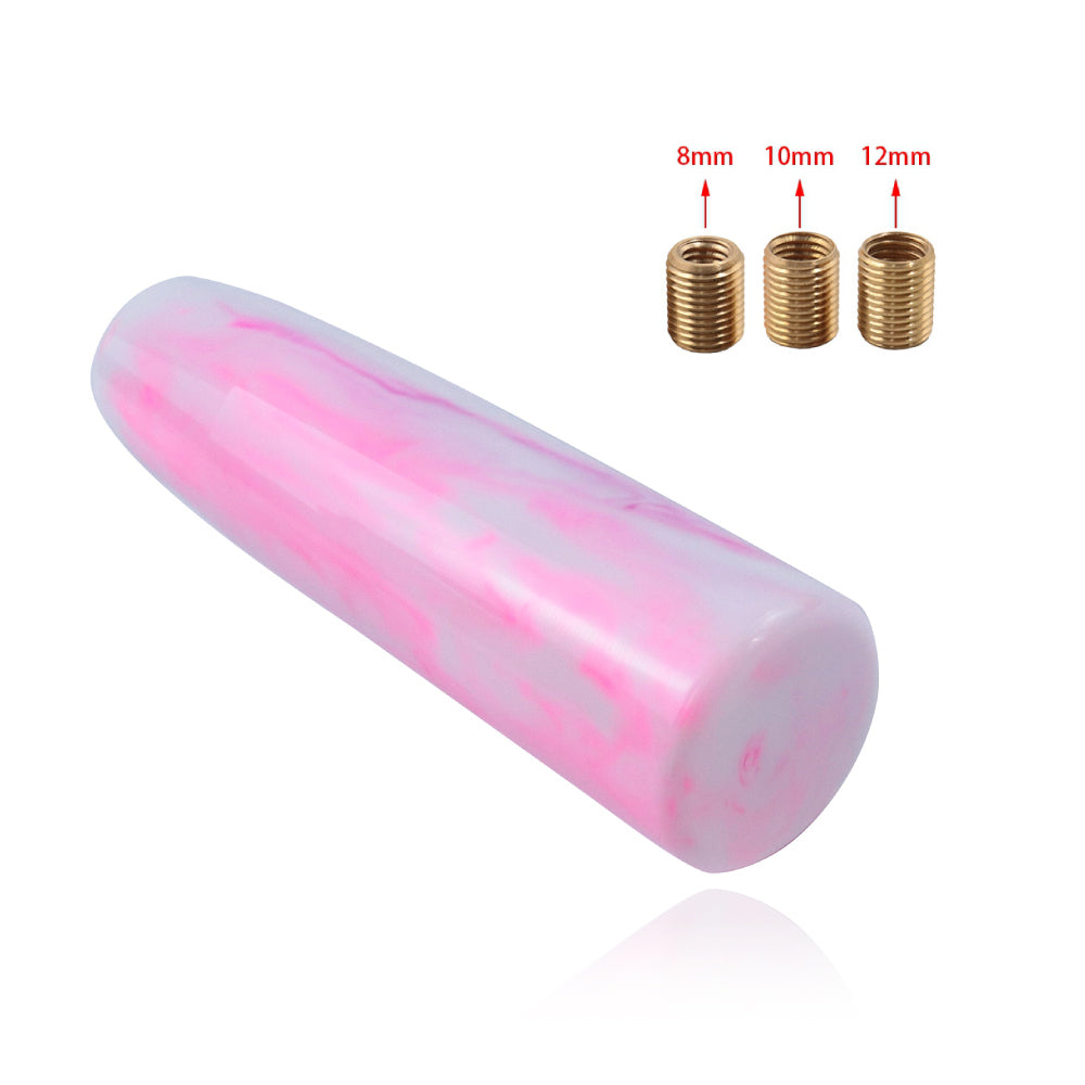 Brand New 12CM Universal Pearl Long Pink Stick Manual Car Gear Shift Knob Shifter M8 M10 M12