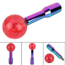 Load image into Gallery viewer, BRAND NEW UNIVERSAL V2 CRYSTAL BUBBLE RED ROUND BALL SHIFT KNOB MANUAL CAR RACING GEAR M8 M10 M12 &amp; Neo Chrome Shifter Extender Extension