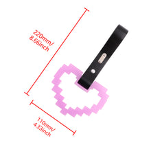 Load image into Gallery viewer, Brand New Minecraft Heart Purple (Glows in the Dark) JDM TSURIKAWA Ring Subway Train Bus Black Handle Strap Charm Drift