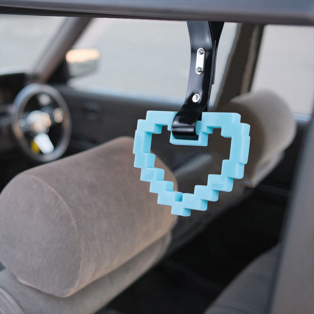 Brand New Minecraft Heart Teal Handle JDM TSURIKAWA Ring Subway Train Bus Handle Strap Charm Drift