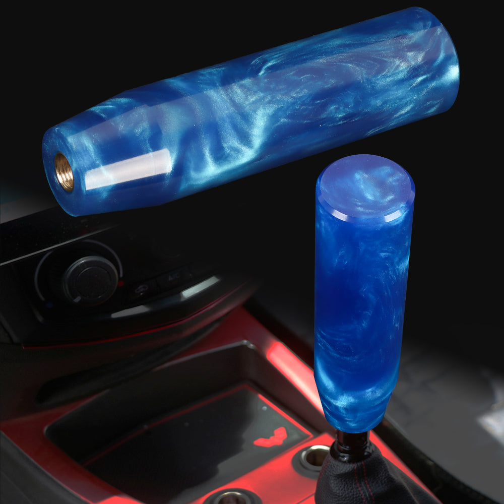 Brand New Universal Blue Pearl Long Stick Manual Car Gear Shift Knob Shifter M8 M10 M12