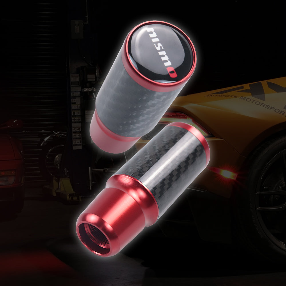 Brand New Universal Nismo Red Real Carbon Fiber Racing Gear Stick Shift Knob For MT Manual M12 M10 M8