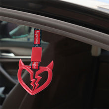 Load image into Gallery viewer, Brand New Supreme Devil Broken Heart Shaped Red JDM TSURIKAWA Subway Bus Handle Strap Charm Drift