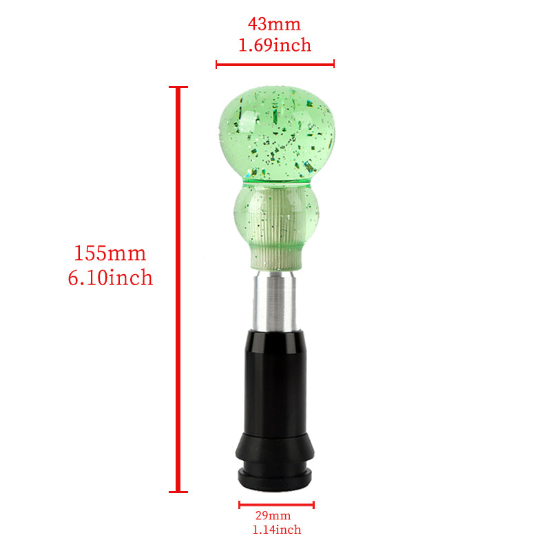 Brand New JDM Green Glitter Gourd Shape Crystal Automatic Gear Shift Knob Lever Shifter