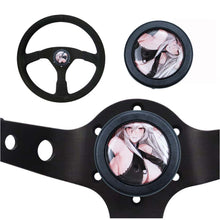 Load image into Gallery viewer, Brand New Universal Anime Hentai Car Horn Button Black Steering Wheel Center Cap