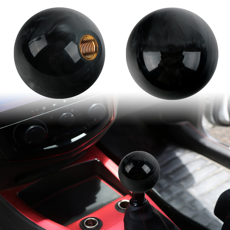 Brand New Universal Pearl Black Round Ball Shift Knob Car Gear MT Manual Shifter M8 M10 M12