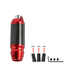 Load image into Gallery viewer, Brand New Universal Real Carbon Fiber Red Aluminum Automatic Transmission Racing Gear Shift Knob