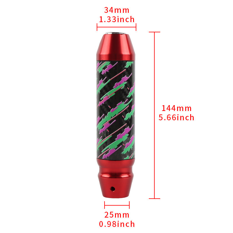 Brand New HKS Universal Real Carbon Fiber Red Aluminum Automatic Transmission Racing Gear Shift Knob