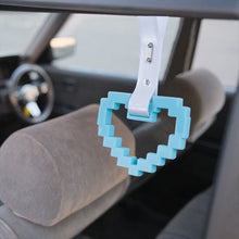 Load image into Gallery viewer, Brand New Minecraft Heart Teal Handle JDM TSURIKAWA Ring Subway Train Bus Handle Strap Charm Drift