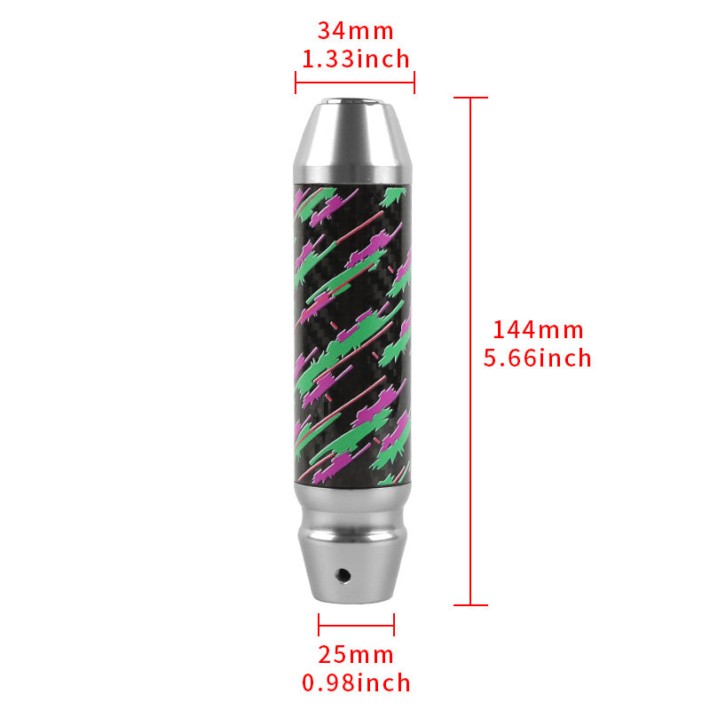 Brand New HKS Style Universal Real Carbon Fiber Silver Aluminum Automatic Transmission Racing Gear Shift Knob