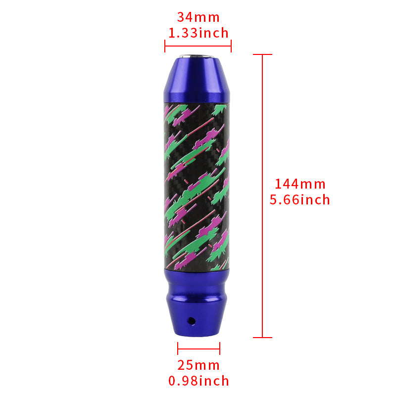 Brand New HKS Style Universal Real Carbon Fiber Blue Aluminum Automatic Transmission Racing Gear Shift Knob