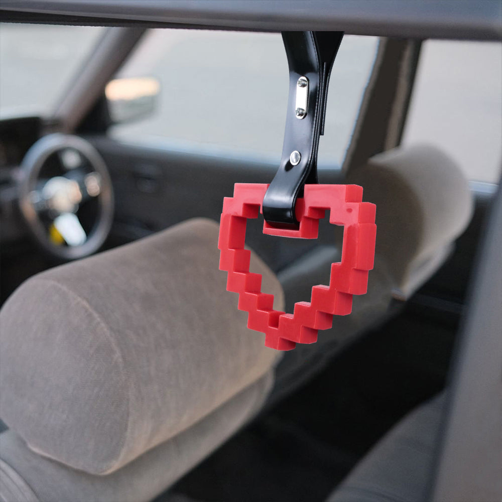 Brand New Minecraft Heart Red Handle JDM TSURIKAWA Ring Subway Train Bus Handle Strap Charm Drift