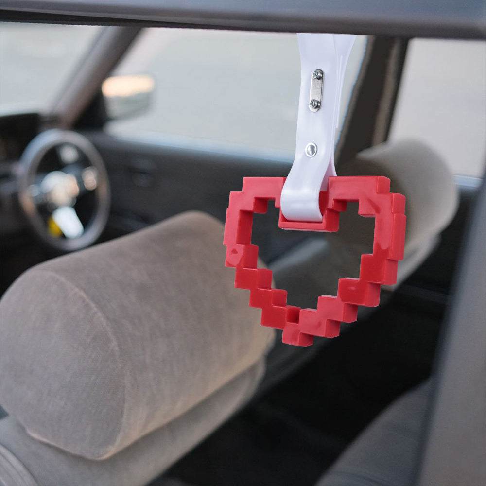 Brand New Minecraft Heart Red Handle JDM TSURIKAWA Ring Subway Train Bus Handle Strap Charm Drift