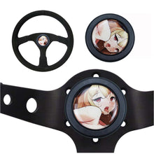 Load image into Gallery viewer, Brand New Universal Anime Hentai Car Horn Button Black Steering Wheel Center Cap