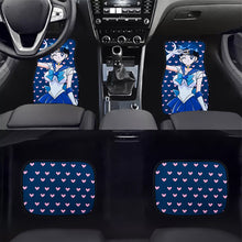 Load image into Gallery viewer, Brand New 4PCS UNIVERSAL ANIME SAILOR MERCURY Racing Fabric Car Floor Mats Interior Carpets