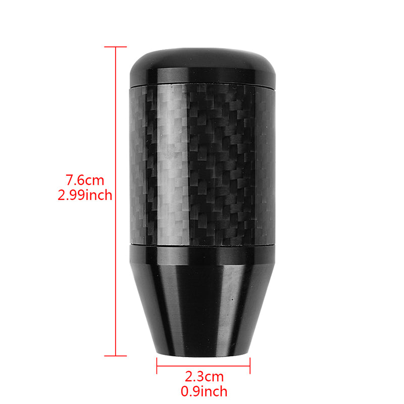 Brand New Universal 5 SPEED Black Real Carbon Fiber Racing Gear Stick Shift Knob For MT Manual M12 M10 M8