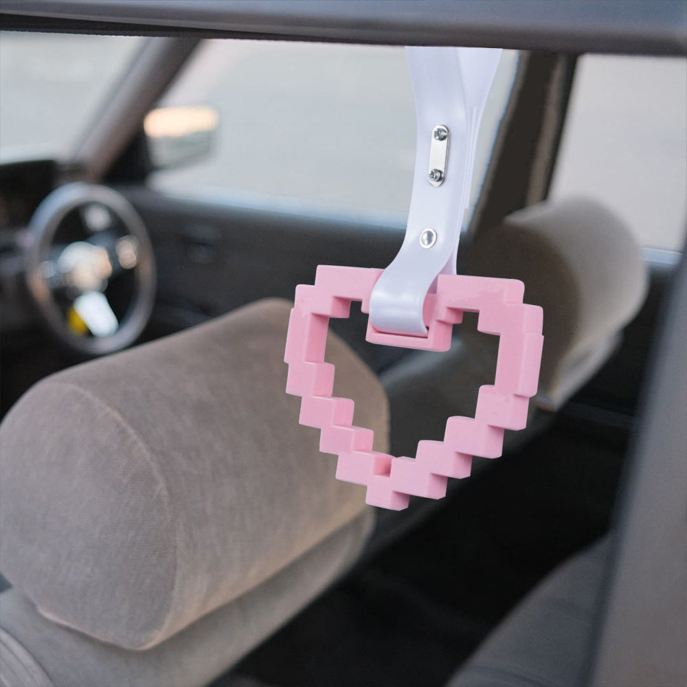 Brand New Minecraft Heart Pink Handle JDM TSURIKAWA Ring Subway Train Bus Handle Strap Charm Drift