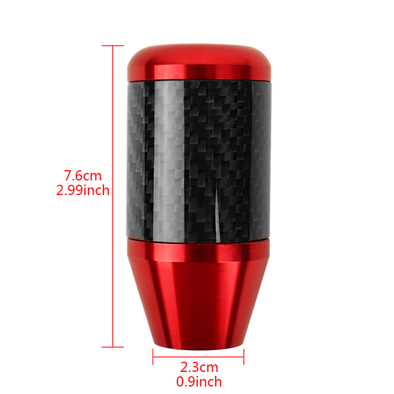 Brand New Universal Mitsubishi Red Real Carbon Fiber Racing Gear Stick Shift Knob For MT Manual M12 M10 M8