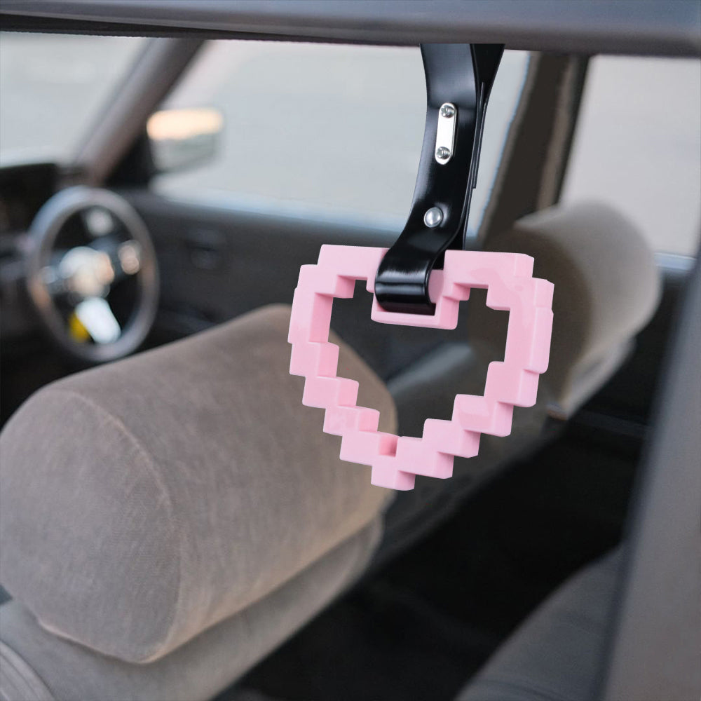 Brand New Minecraft Heart Pink Handle JDM TSURIKAWA Ring Subway Train Bus Handle Strap Charm Drift