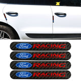 Brand New 4PCS Ford Racing Real Carbon Fiber Black Car Trunk Side Fenders Door Badge Scratch Guard Sticker