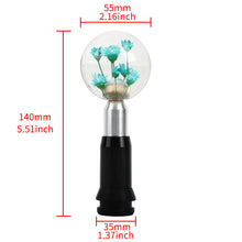 Load image into Gallery viewer, Brand New Universal Round Ball Crystal Clear Green Flowers Automatic Gear Shift Knob Shifter