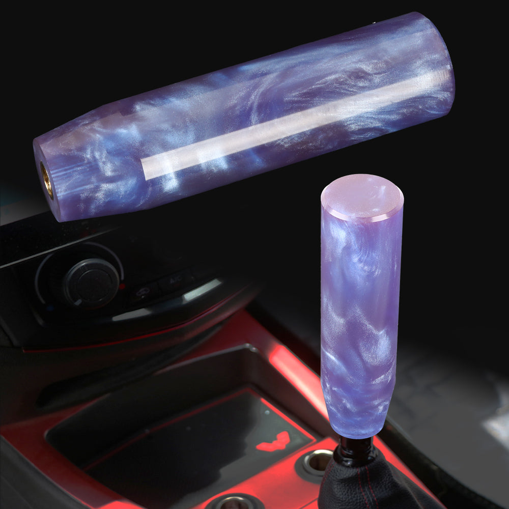 Brand New Universal Purple Pearl Long Stick Manual Car Gear Shift Knob Shifter M8 M10 M12