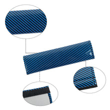 Load image into Gallery viewer, Brand New Universal 2PCS Blue Carbon Fiber Look Car Seat Belt Covers Shoulder Pad