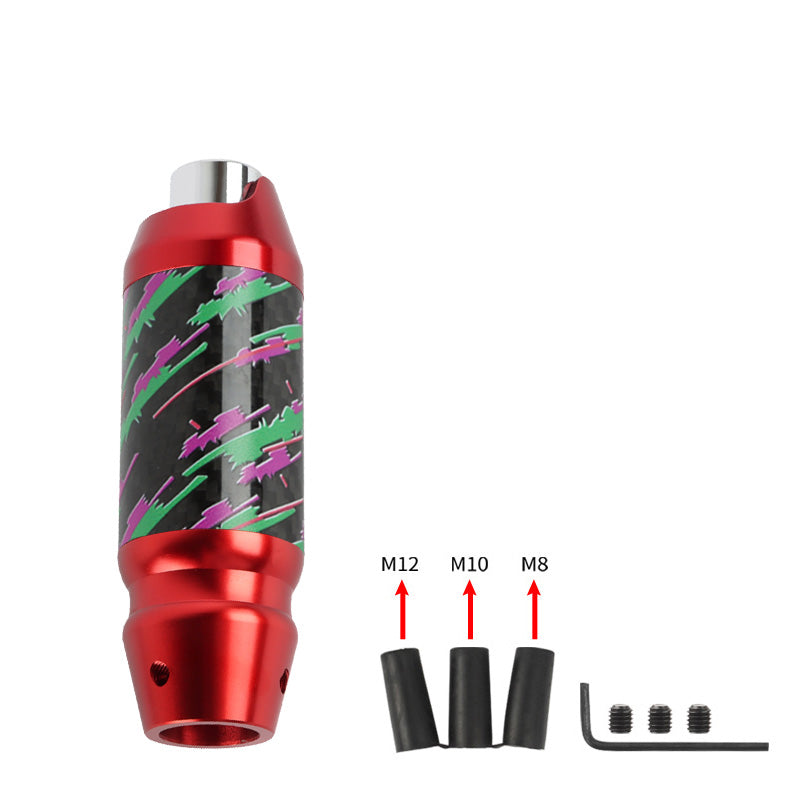 Brand New Universal HKS Real Carbon Fiber Red Aluminum Automatic Transmission Racing Gear Shift Knob