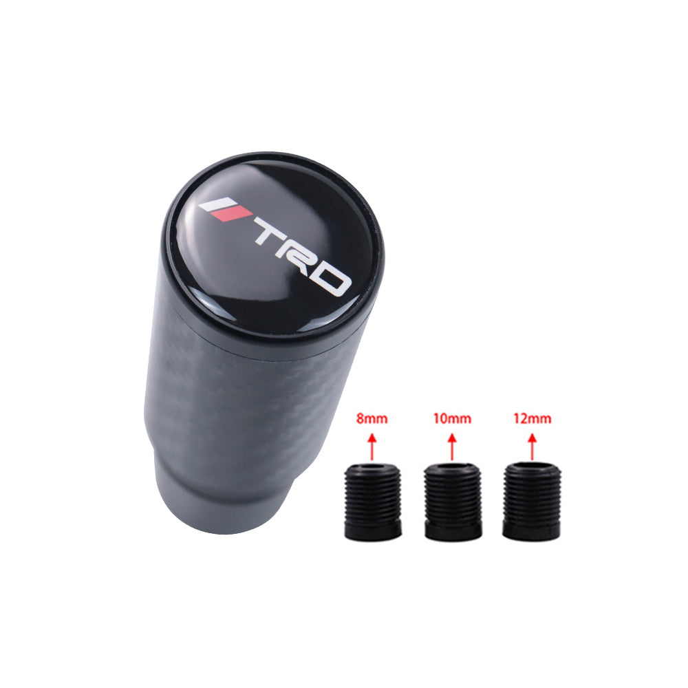 Brand New Universal TRD Black Real Carbon Fiber Racing Gear Stick Shift Knob For MT Manual M12 M10 M8