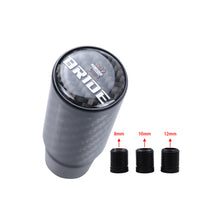 Load image into Gallery viewer, Brand New Universal Bride Black Real Carbon Fiber Racing Gear Stick Shift Knob For MT Manual M12 M10 M8