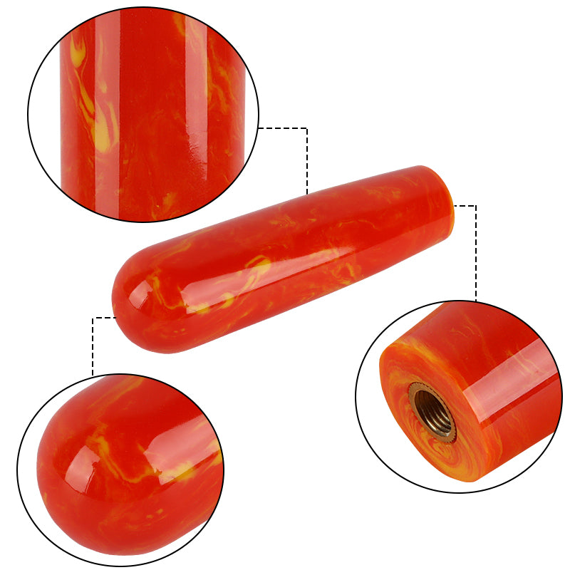 Brand New JDM Universal JDM Red 15CM Marble Style Stick Manual Gear Shift Knob Shifter M8 M10 M12